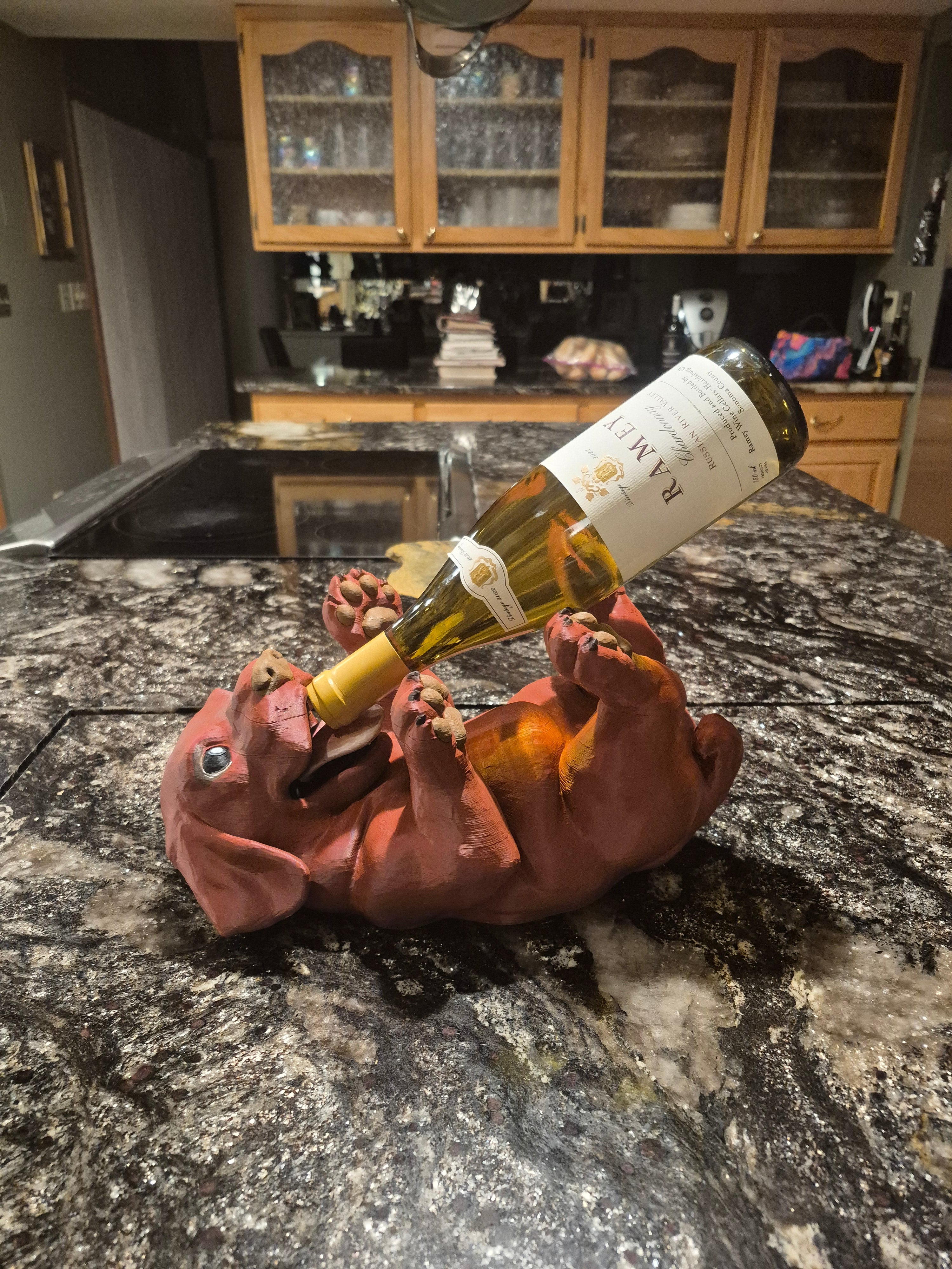 Dog Wine Bottle Holder (STL File)